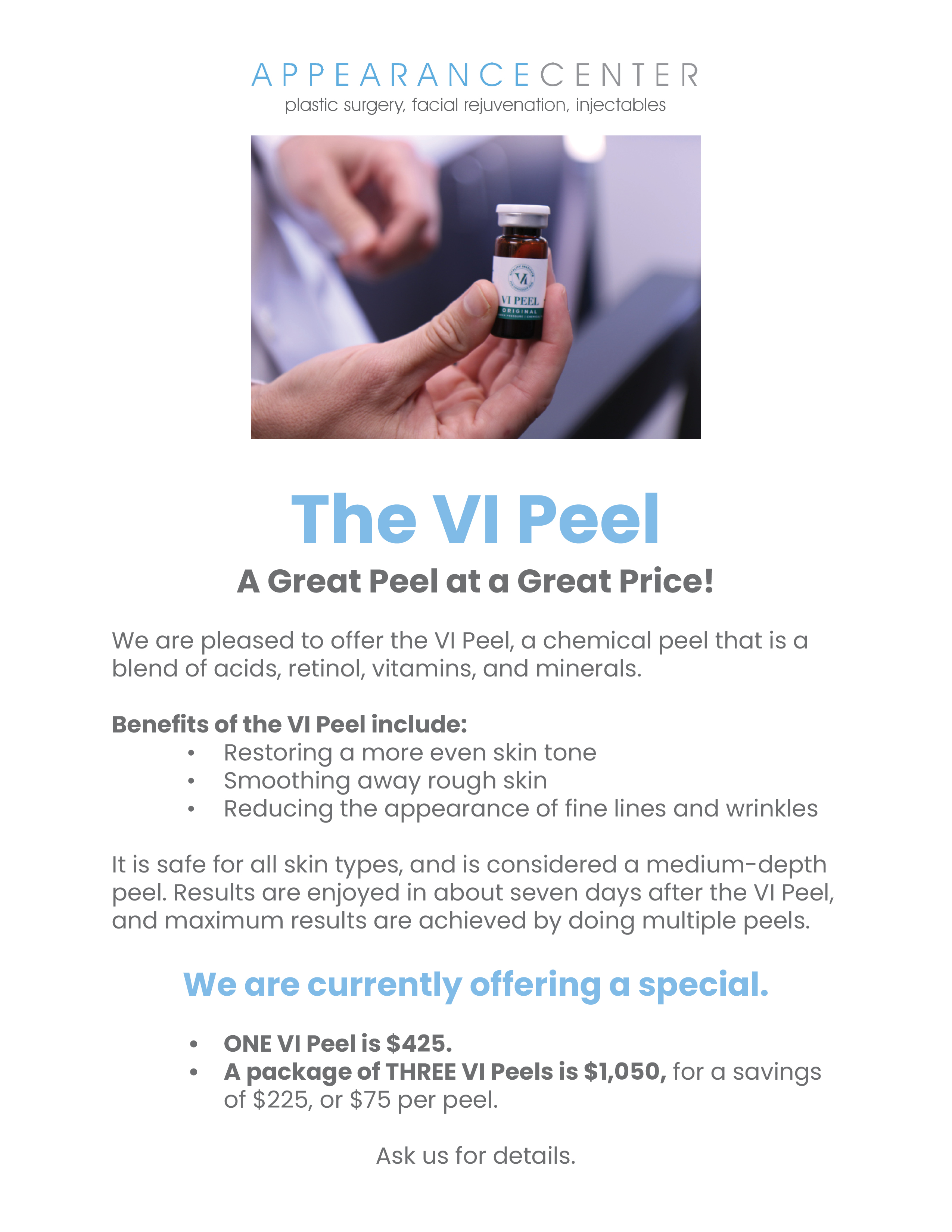 VI Peel Flyer